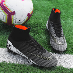 Men's White Football Shoes for Artificial Grass Training