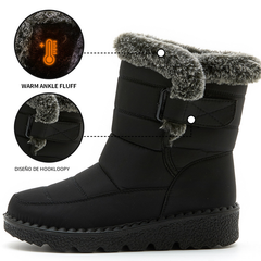 Women's Waterproof High-Cut Faux Rabbit Fur Boots