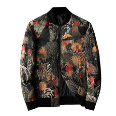 2019 New Graffiti Rooster Down Jacket for Men