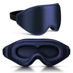 99% Fully Block Out Light Eye Sleep Mask 3D Deep Contoured Eyes Cover Zero Pressure Long Lash Extension Eyes Mask with Adjustable Straps for Sleeping Travel Home Nap Rest Women Men (Dark Blue)