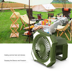 Portable Camping Fan and Lantern with Power Bank