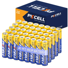 PKCELL AAA Batteries 40 Pack Triple A Batteries 1.5V High-Performance Carbon Battery for LED Candles Clock Remote Controls Flashlights