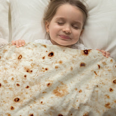 Mexican Burrito Blanket, Round Plush Throw Blanket