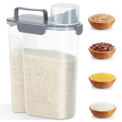 TBMAXS Rice Storage Container 10 Lbs Airtight Food Dispenser with Large Spout and Cup for Pet Dog Cat Food Storage 7 Lbs