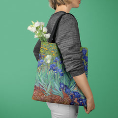 Iris Flower Reusable Canvas Shopping Bag