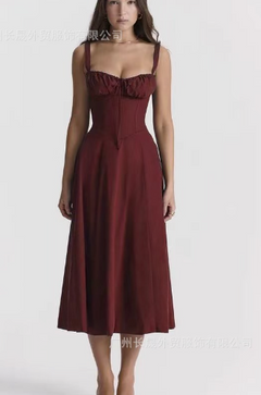 Parisian Dress - Waist Shaping Floral Maxi Dress (One Piece)