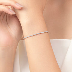S925 Sterling Silver Diamond Inlaid Bracelet for Women