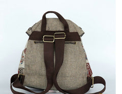 Ethnic Style Canvas Drawstring Backpack