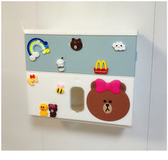 Creative Cute Wall-Mounted Cartoon Tissue Box Holder