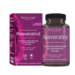 Reserveage Beauty Resveratrol 1000 mg Antioxidant Supplement for Heart Health and Immune Support Supports Healthy Aging and Immune System Paleo Keto 60 Capsules