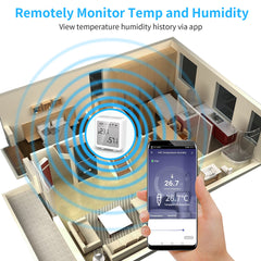 Tuya WiFi Temperature and Humidity Detector - Pearl White