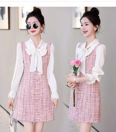 Fashionable Two-Piece Set: Stylish Shirt & Dress