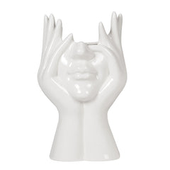 Nordic Creative White Ceramic Body Art Vase Decor