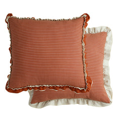 Cotton Sand-Washed Lotus Leaf Lace Sofa Pillow Cushion