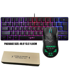 61-Key RGB Gaming Membrane Keyboard with Shortcuts