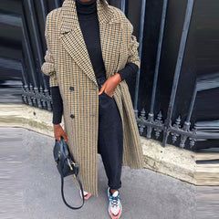Lapel Pure Desire Trench Coat for Commuters