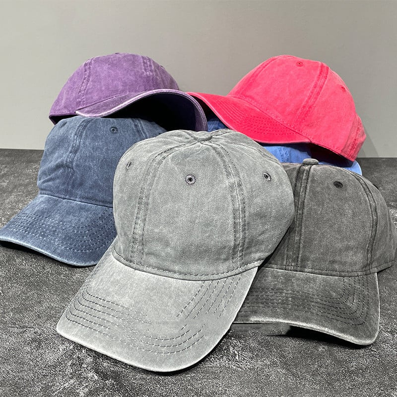 Washed Old Curved Brim Baseball Hat for Men and Women