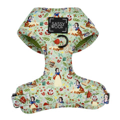Sassy Woof Dog Adjustable Harness - Disney Princess Snow White - XS Breathable Mesh No Pull Design with Two D-Rings Patented Design Perfect for Small Dogs and Puppies - Officially Licensed