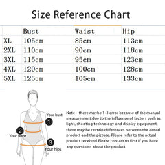 Plus Size Sexy Women's One Piece Bikini Swimwear XL-5XL