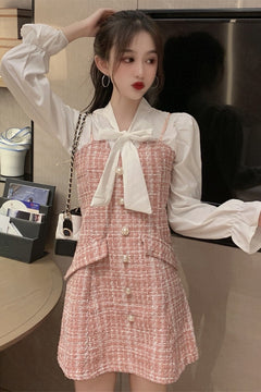 Fashionable Two-Piece Set: Stylish Shirt & Dress