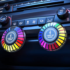 Car Air Vent Aromatherapy Light with RGB Rhythm Sensor