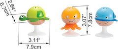 Hape Put-Stay Rattle Set | Three Sea Animal Suction Rattle Toys Baby Educational Toy Set