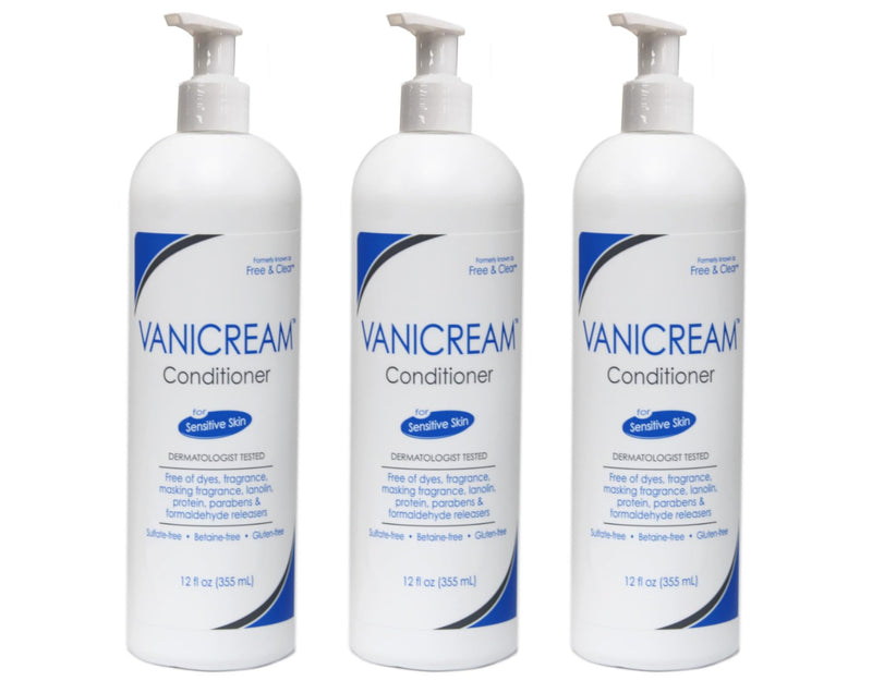 Vanicream Hair Conditioner Unscented 12 Oz. (Pack of 3)