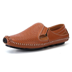 Genuine Leather Casual Men's Sandals - Summer Flat