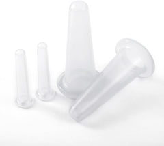 4Pcs Transparent Massage Cupping Set Silicone Mini Facial Cups Face Massager Helper Skin Care Neck Back Eyes Massaging Cup Safe to Use Dont Worry About Burns Health Care Products