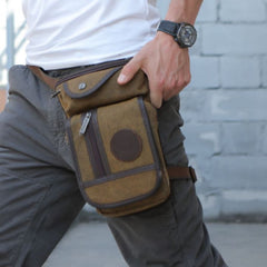 Wholesale Cross-Border Men's Canvas Waist Bag (Retro)