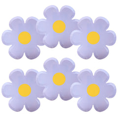 GGBOY 40PCS Daisy Plates Flower Paper Plates 8" Purple Daisy Paper Plates Flower Plates Disposable Groovy Plates Spring Daisy Party Paper Plates Cute Flower Shaped Paper Plates Daisy Party Supplies