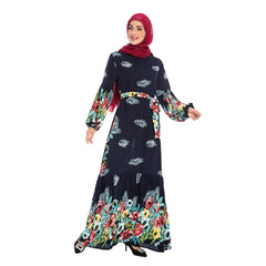 Loose Print Dress in European and American Style