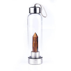Natural Crystal Energy Glass Cup and Wand Set