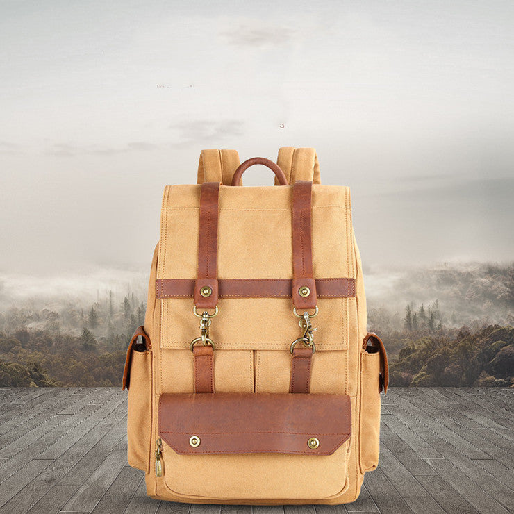 Vintage Crazy Horse Leather Canvas Bag in Seven Colors