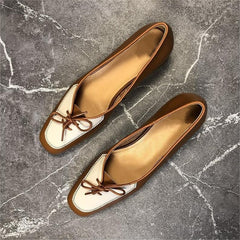 Women's Mixed Color Flat Oxford Shoes for Casual Style