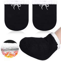 Giegxin 2 Pcs Cast Toe Cover Sock Thick Warm Foot Cast Sock Plaster Stocking Protective for Women Men Leg Ankle When Walking (Black Gray 13.39 x 10.24 in)