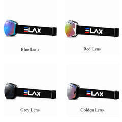ELAX Double Layer Anti-Fog Ski Goggles for Snow Sports