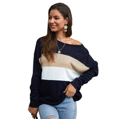 Fashionable Women's Sweater Coat - Striped Knit Top 2019