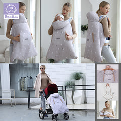 Baby Carrier Cape and Thick Warm Blanket Set
