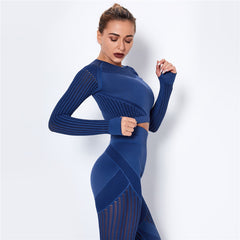 Seamless Knitted Two-Piece Dry Fit Yoga Set