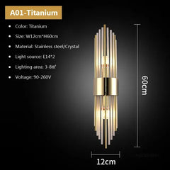 Luxury Modern LED Crystal Wall Lamp for Indoor Decor