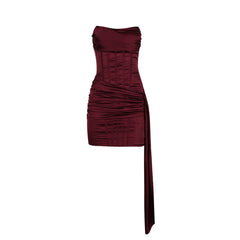 Sexy Strapless Bodycon Mini Dress with Open Back