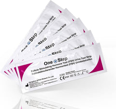 One Step Female Fertility Test Strips 5 Test Pack Peri Menopausal Menopause Testing Kit Home Urine FSH Test