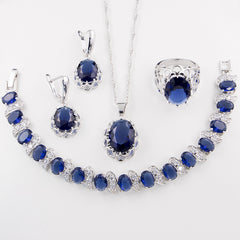 Floral Basket Earrings and Bridal Zircon Jewelry Set