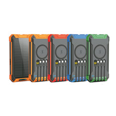 Outdoor High-Capacity Wireless Power Bank with LED Solar