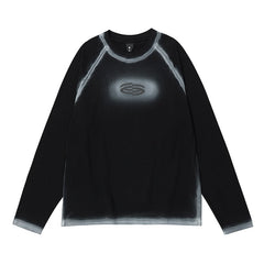 Retro Goth Loose Round Neck Cotton Top