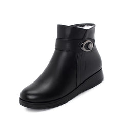 Winter Wool Non-Slip Flat Cotton Shoes for Women