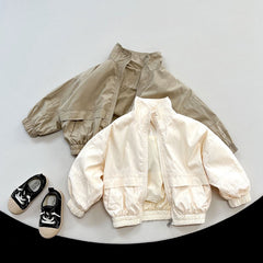 Fashionable Solid Color Baby Sunscreen Jacket for Boys