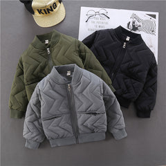 Kids' Cotton Baseball Jackets for Autumn and Winter
