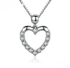 Heart Necklace, 925 Sterling Silver Pendant
